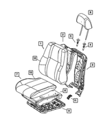 1EX651J3AA - Interior Trim: Front Seat Back Cover, Left for Mopar Image