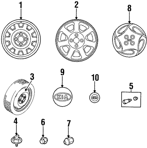 Wheels for 1998 Kia Sephia #0
