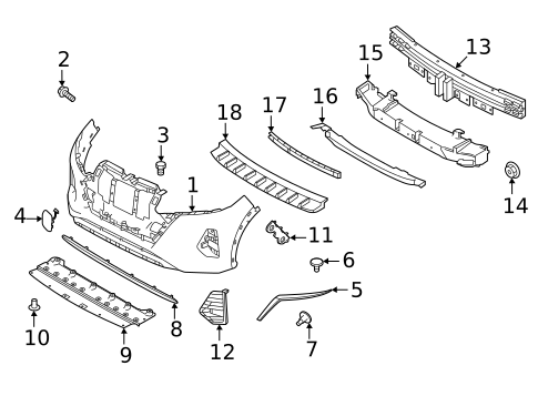 Bumper & Components - Front for 2025 Nissan Kicks Play #0