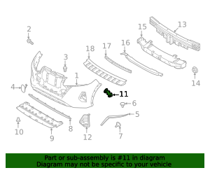 2018-2025 Nissan Bumper Cover Bracket 62224-5RB0A | OEM Parts Online