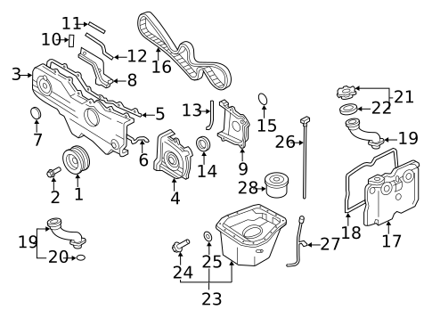 Genuine Subaru OEM Engine Timing Cover – 13570AA152 – Fits 2006-2011 Impreza, Legacy, Forester SOHC