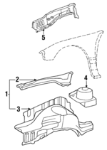 F8RZ16054BA - Body: Apron Assembly for Mercury: Cougar Image