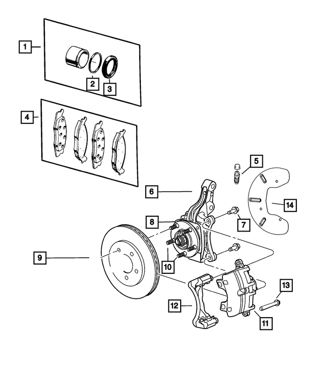 5191241AA - Brakes: Disc Brake Caliper Seal Kit for Mopar Image