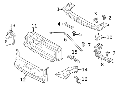 Radiator Support for 2017 BMW 340i GT xDrive #0