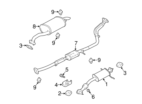 Exhaust Components for 2005 Kia Rio | OEM Parts Online
