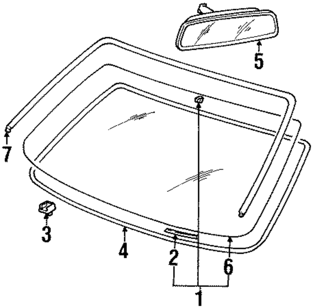 8611027700 - Body: Windshield for Hyundai Image