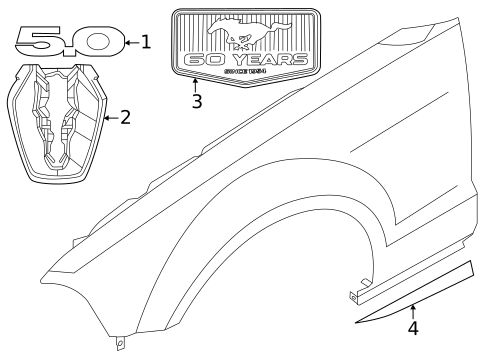 Exterior Trim - Fender for 2025 Ford Mustang #0