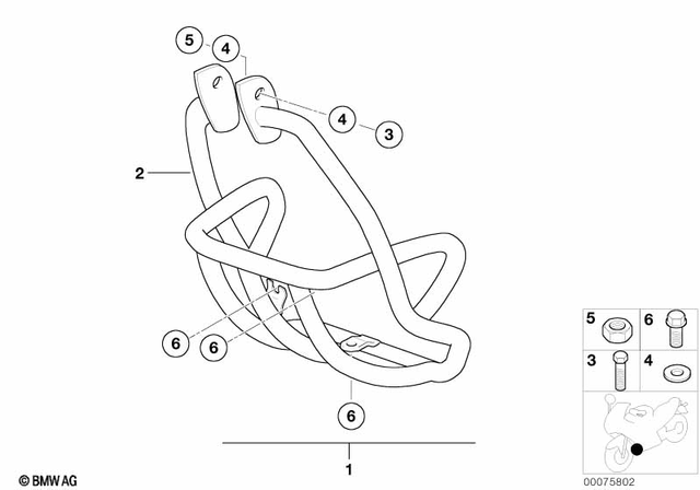 7119906675 - Protection: Hex Bolt With Washer - M8X70-Z1-zns3 for BMW-Motorrad Image