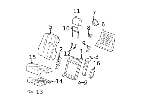 Front Seat Components for 2007 Cadillac CTS #0