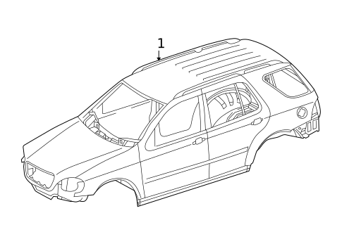 Body Shell for 1999 Mercedes-Benz ML 320 #0