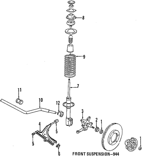 Front Suspension for 1988 Porsche 944 #0