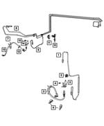 68071597AA - Brakes: Brake Tube, Right for Chrysler: 300 | Dodge: Challenger, Charger Image