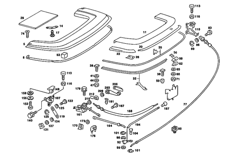 Folding Top Case Cover for 1986 Mercedes-Benz 560SL #0