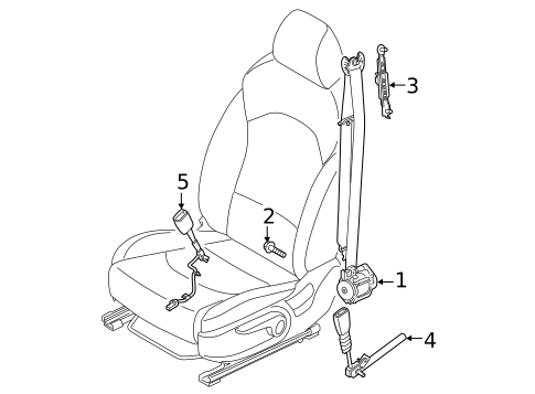 Seat Belt for 2023 Kia Forte #0