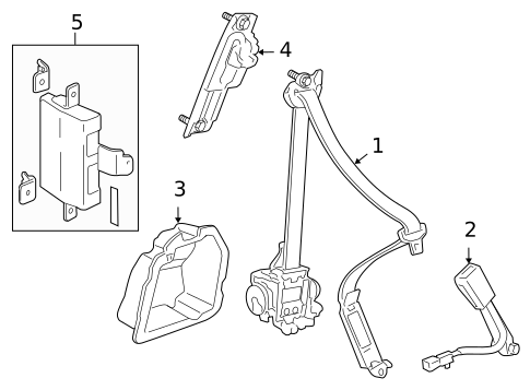Front Seat Belts for 2010 Acura RL #0