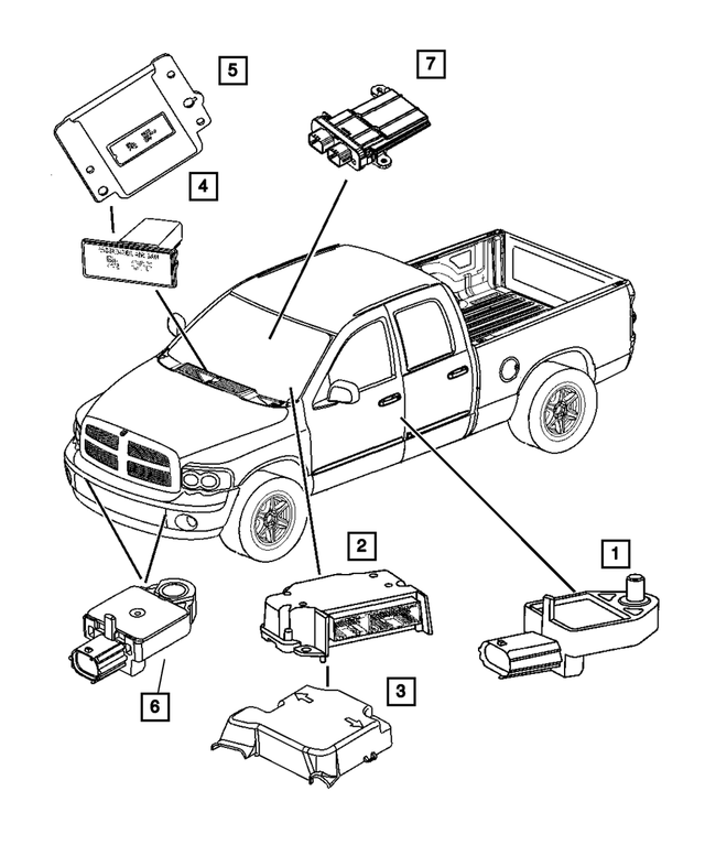 56043167AB - Electrical: Side Airbag Impact Sensor for Mopar Image