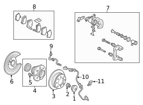 Rear Brakes for 2003 Acura CL #0