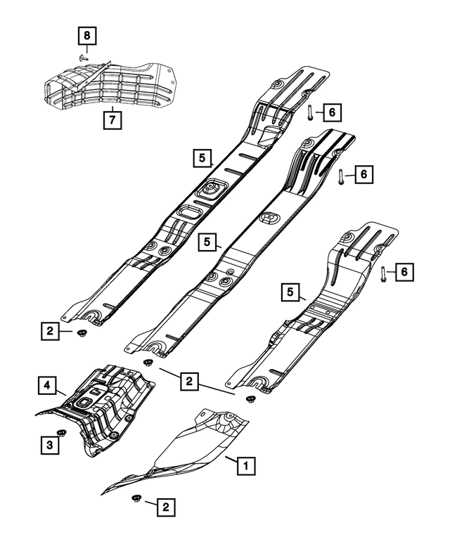 55277174AE - Exhaust: Exhaust Extension Pipe Shield for Mopar Image image