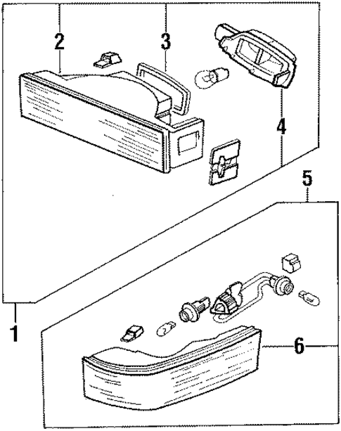 Signal Lamps & Reflector for 1988 Honda Prelude #0