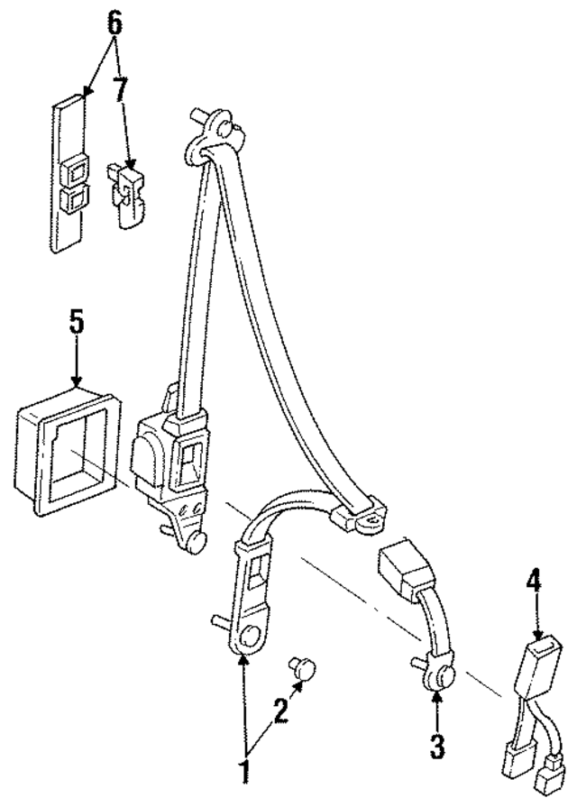 818A0SM5A03ZA - : Seat Belt Lap and Shoulder Belt for Honda Image