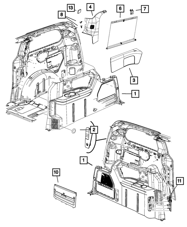 5028822AB - Interior Trim: Speaker Opening Cover for Mopar Image