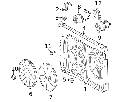 Cooling Fan for 2007 Toyota RAV4 #0