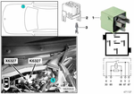 61368373700 - Vehicle Electrical System: Relay, Make Contact, White Green for BMW Image