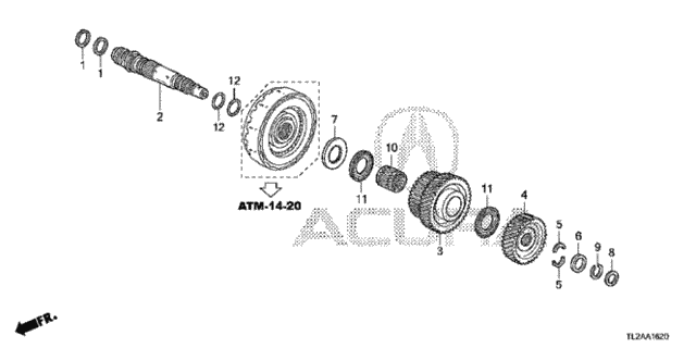 AT Third Shaft (V6) for 2013 Acura TSX #0