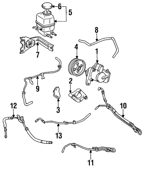 Pump & Hoses for 1993 Lexus ES300 #0