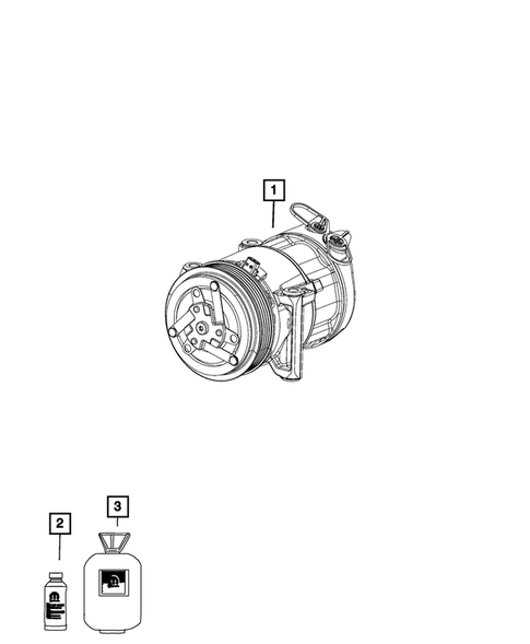 Air Conditioner Compressor and Mounting for 2015 Fiat 500L #1