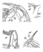 4724543AC - Body Sheet Metal Except Doors: Sunroof Drain Hose for Mopar Image