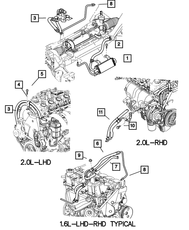 5272278AH - : Power Steering Pressure And Return Hose Assembly for Mopar Image