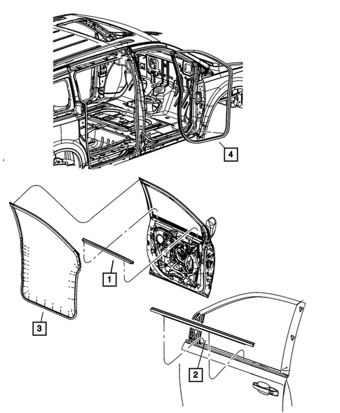 Weatherstrips and Seals for 2019 Dodge Grand Caravan #1