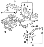 66100SM4A00ZZ - Body: Panel Below Lid for Honda: Accord Image