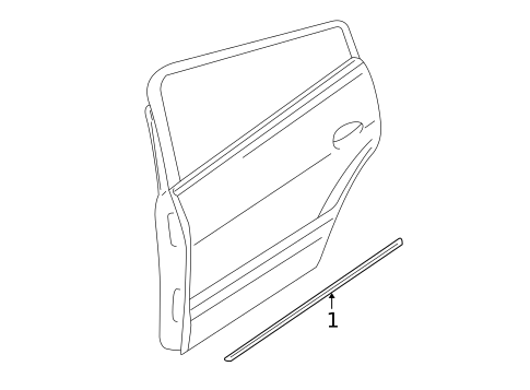 Exterior Trim - Rear Door for 2005 Mitsubishi Galant #0