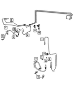 68071597AA - Brakes: Brake Tube, Right for Chrysler: 300 | Dodge: Challenger, Charger Image