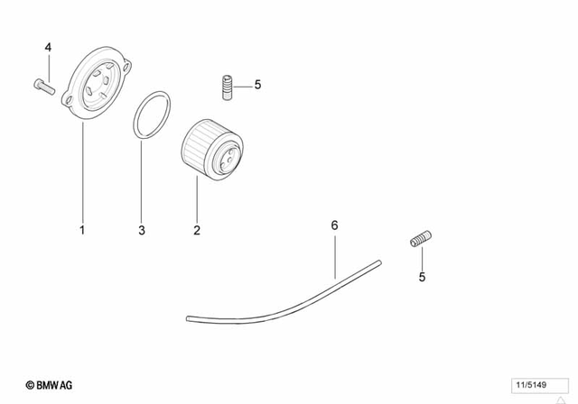 11412343118 - Engine: Oil Filter Insert -  for BMW-Motorrad Image