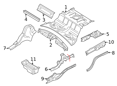 Rear Floor & Rails for 2016 Porsche Panamera #0