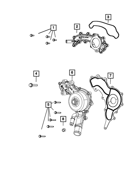 Water Pump and Related Parts for 2020 Dodge Grand Caravan #0