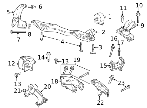 Engine & Trans Mounting for 2010 Volkswagen Routan #0