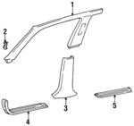 6221050070B0 - Body: Upper Trim for Lexus: LS400 Image