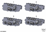 61319347451 - Vehicle Electrical System: Seat Adjustment Switch, Left for BMW Image