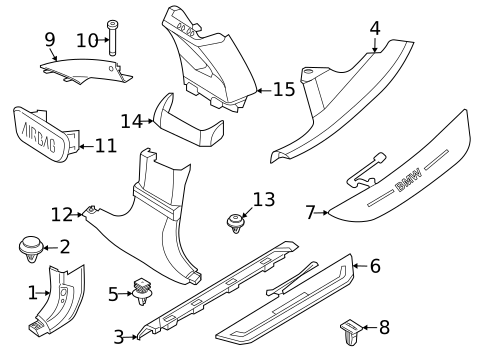Interior Trim - Pillars for 2022 BMW M850i xDrive Gran Coupe #0