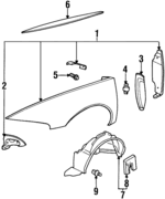 25644703 - Body: Fender for Buick: Riviera Image