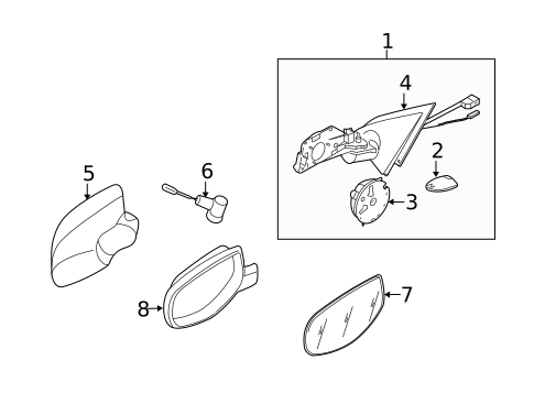Outside Mirrors for 2010 Porsche Cayenne #0
