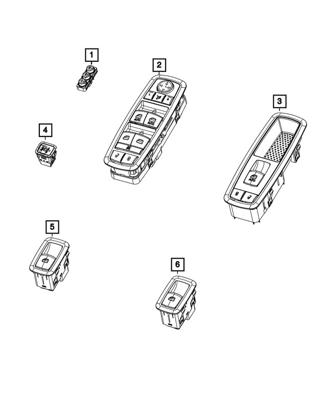68590240AA - Electrical: Front Door Switch And Bezel for Mopar Image