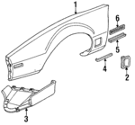 12505344 - Body: Fender for Pontiac: Firebird Image