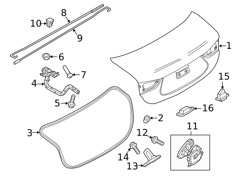 Lid & Components for 2020 Mazda 6 #0