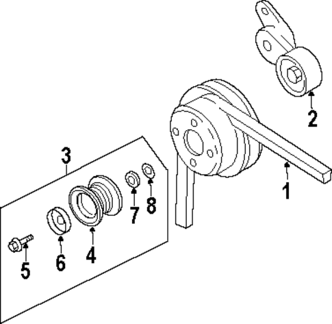 Belts & Pulleys for 2004 Isuzu Axiom #0