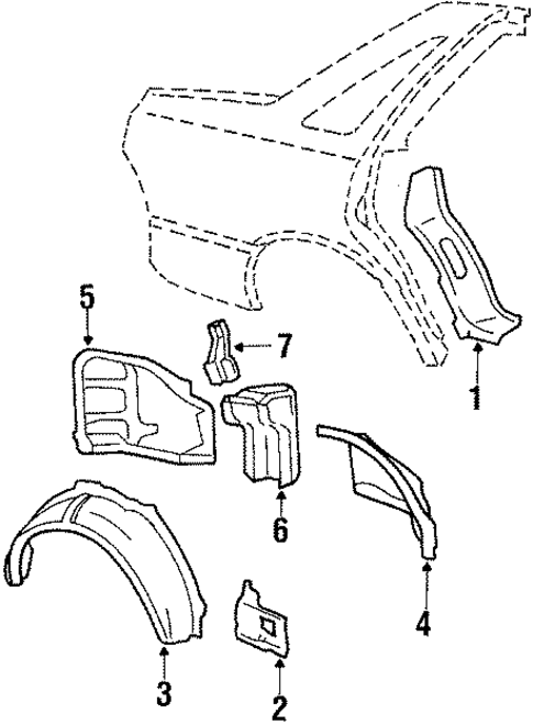 Inner Components for 1987 Mercury Topaz #1